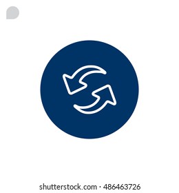 rotation arrow Icon Flat