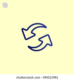 rotation arrow Icon Flat