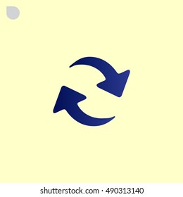 rotation arrow Icon Flat