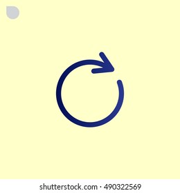rotation arrow Icon Flat.