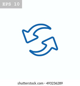 rotation arrow Icon Flat
