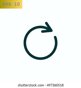 rotation arrow Icon Flat.