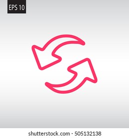 rotation arrow Icon Flat