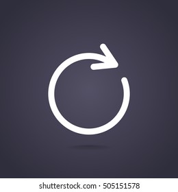 rotation arrow Icon Flat.