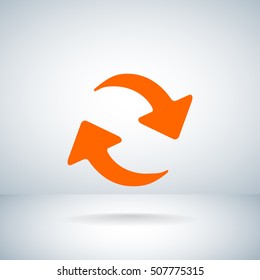 rotation arrow Icon Flat