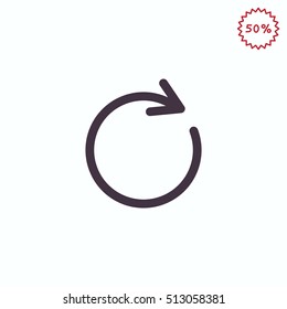 rotation arrow Icon Flat.