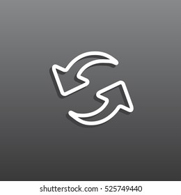 rotation arrow Icon Flat