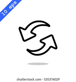 rotation arrow Icon Flat