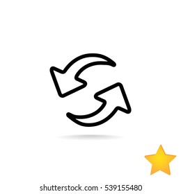 rotation arrow Icon Flat