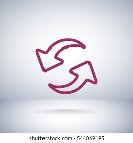 rotation arrow Icon Flat