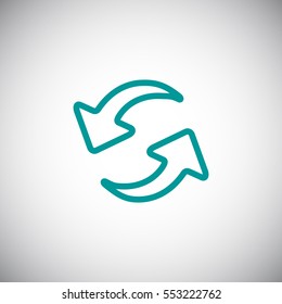 rotation arrow Icon Flat