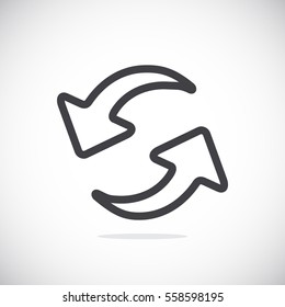 rotation arrow Icon Flat
