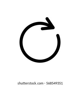 rotation arrow Icon Flat.