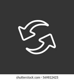 rotation arrow Icon Flat