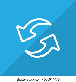 rotation arrow Icon Flat