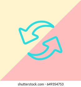 rotation arrow Icon Flat