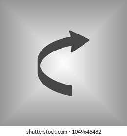 Rotation arrow icon, isolated. Flat design.