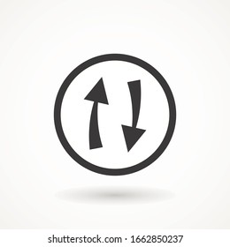 rotation arrow icon refresh. cyclic arrows refund vector icon. update graphic symbol Vector Illustration