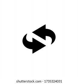 Rotation arrow icon. Refresh, sync icon symbol illustration