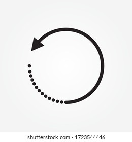 Drehpfeil-Symbol Pfeilsymbol wiederherstellen. Rückgängig-Symbol