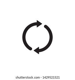 Rotation arrow icon vector. Circle symbol icon. Flat design style on white background.