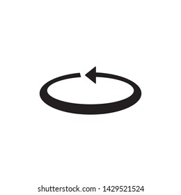 Rotation arrow icon vector. Circle symbol icon. Flat design style on white background.