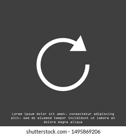 rotation arrow icon vector EPS 10, abstract sign circular motion process flat design, illustration modern isolated badge for infographic, website or app.
