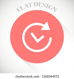 rotation arrow icon vector EPS 10, abstract sign circular motion process flat design, illustration modern isolated badge for infographic, website or app.
