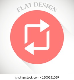 rotation arrow icon vector EPS 10, abstract sign circular motion process flat design, illustration modern isolated badge for infographic, website or app.

