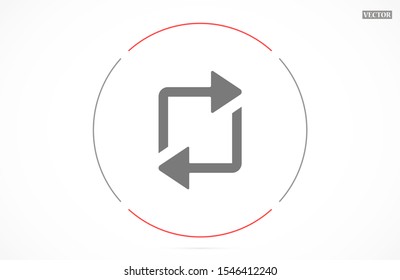 rotation arrow icon vector EPS 10, abstract sign circular motion process flat design, illustration modern isolated badge for infographic, website or app.
