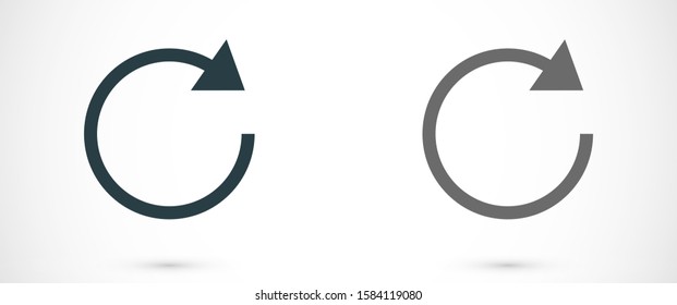 rotation arrow icon vector EPS 10, abstract sign circular motion process flat design, illustration modern isolated badge for infographic, website or app.
