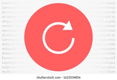 rotation arrow icon vector EPS 10, abstract sign circular motion process flat design, illustration modern isolated badge for infographic, website or app.

