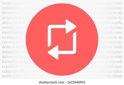 rotation arrow icon vector EPS 10, abstract sign circular motion process flat design, illustration modern isolated badge for infographic, website or app.
