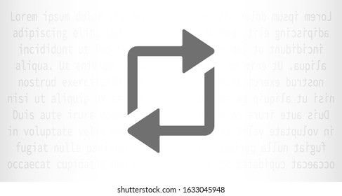 rotation arrow icon vector EPS 10, abstract sign circular motion process flat design, illustration modern isolated badge for infographic, website or app.