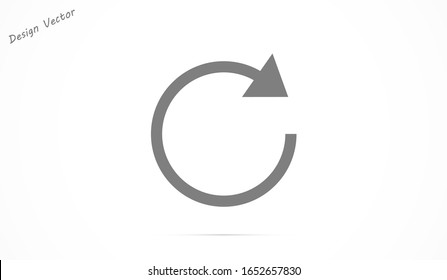 rotation arrow icon vector EPS 10, abstract sign circular motion process flat design, illustration modern isolated badge for infographic, website or app.
