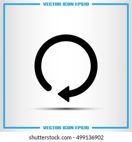 rotation arrow icon vector EPS 10, abstract sign circular motion process flat design,  illustration modern isolated badge for infographic, website or app.