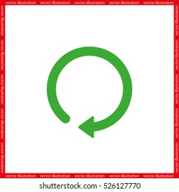 rotation arrow icon vector EPS 10, abstract sign circular motion process flat design,  illustration modern isolated badge for infographic, website or app.
