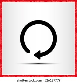 rotation arrow icon vector EPS 10, abstract sign circular motion process flat design,  illustration modern isolated badge for infographic, website or app.
