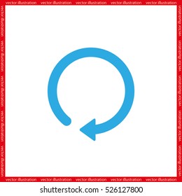 rotation arrow icon vector EPS 10, abstract sign circular motion process flat design,  illustration modern isolated badge for infographic, website or app.