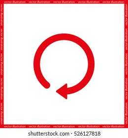 rotation arrow icon vector EPS 10, abstract sign circular motion process flat design,  illustration modern isolated badge for infographic, website or app.