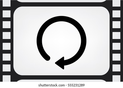 rotation arrow icon vector EPS 10, abstract sign circular motion process flat design,  illustration modern isolated badge for infographic, website or app. 