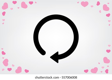 rotation arrow icon vector EPS 10, abstract sign circular motion process flat design,  illustration modern isolated badge for infographic, website or app.