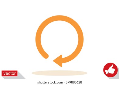 rotation arrow icon vector EPS 10, abstract sign circular motion process flat design,  illustration modern isolated badge for infographic, website or app.