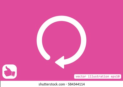 rotation arrow icon vector EPS 10, abstract sign circular motion process flat design,  illustration modern isolated badge for infographic, website or app.