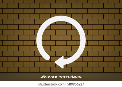 rotation arrow icon vector EPS 10, abstract sign circular motion process flat design,  illustration modern isolated badge for infographic, website or app.