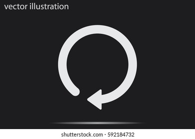 rotation arrow icon vector EPS 10, abstract sign circular motion process flat design,  illustration modern isolated badge for infographic, website or app 