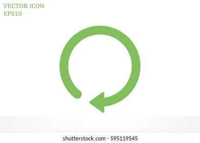 rotation arrow icon vector EPS 10, abstract sign circular motion process flat design,  illustration modern isolated badge for infographic, website or app 