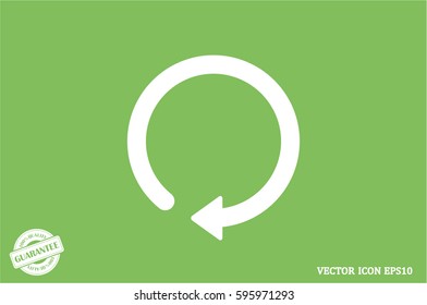 rotation arrow icon vector EPS 10, abstract sign circular motion process flat design,  illustration modern isolated badge for infographic, website or app.