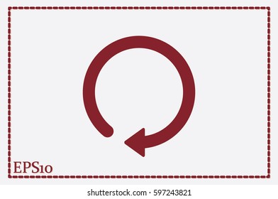 rotation arrow icon vector EPS 10, abstract sign circular motion process flat design,  illustration modern isolated badge for infographic, website or app 