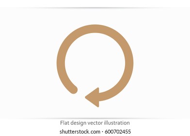rotation arrow icon vector EPS 10, abstract sign circular motion process flat design,  illustration modern isolated badge for infographic, website or app.